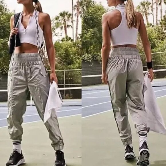 FP Movement The Way Home Jogger Women's Running Pants Silver XS - Picture 1 of 7